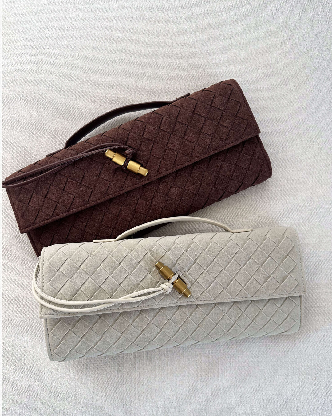 Borsa Bianca in suede