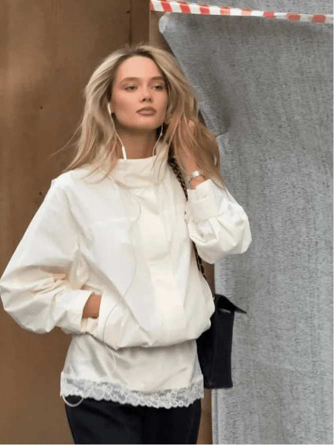 Bomber impermeabile Bianca