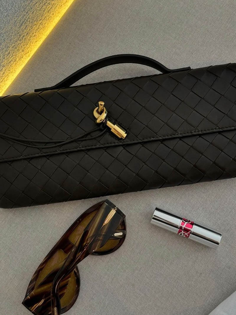 Borsa a mano intrecciata Bianca