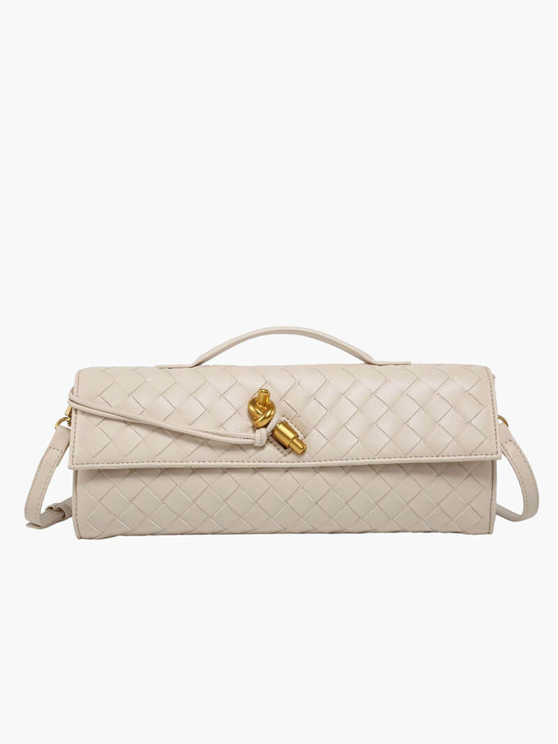 Borsa a mano intrecciata Bianca