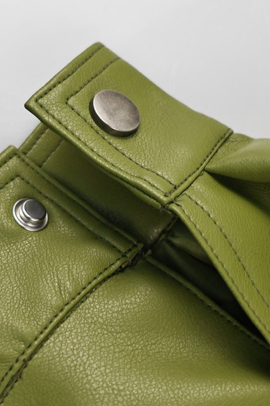 Giacca Bilge vintage verde in similpelle