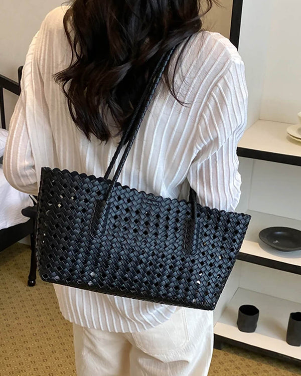 Borsa tote in paglia intrecciata Briana