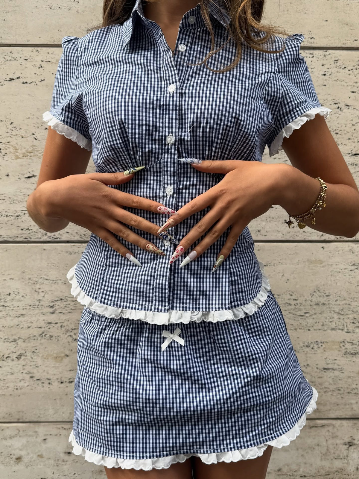 Completo skort aderente corto Brianna