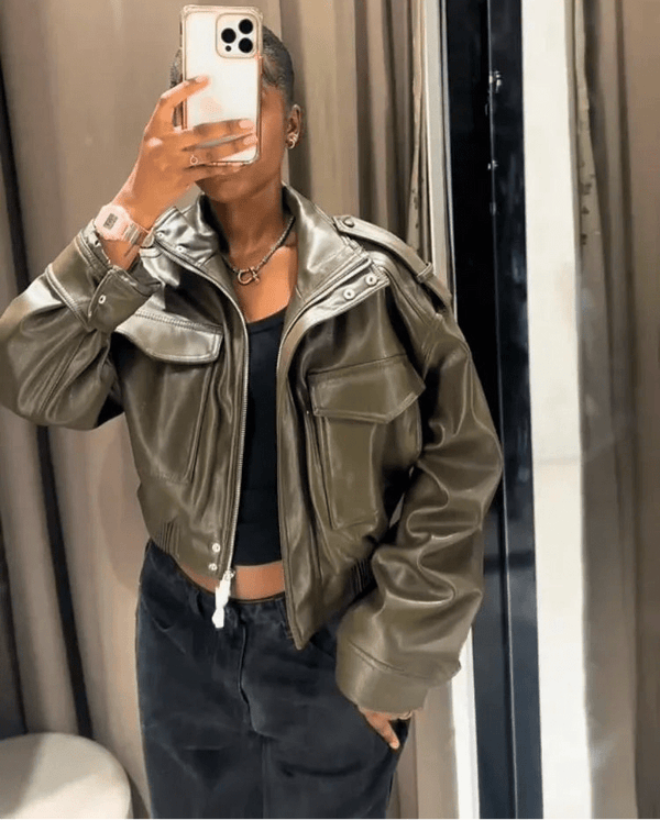 Bomber in ecopelle Brianna