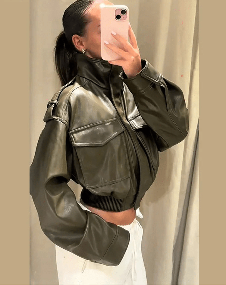 Bomber in ecopelle Brianna
