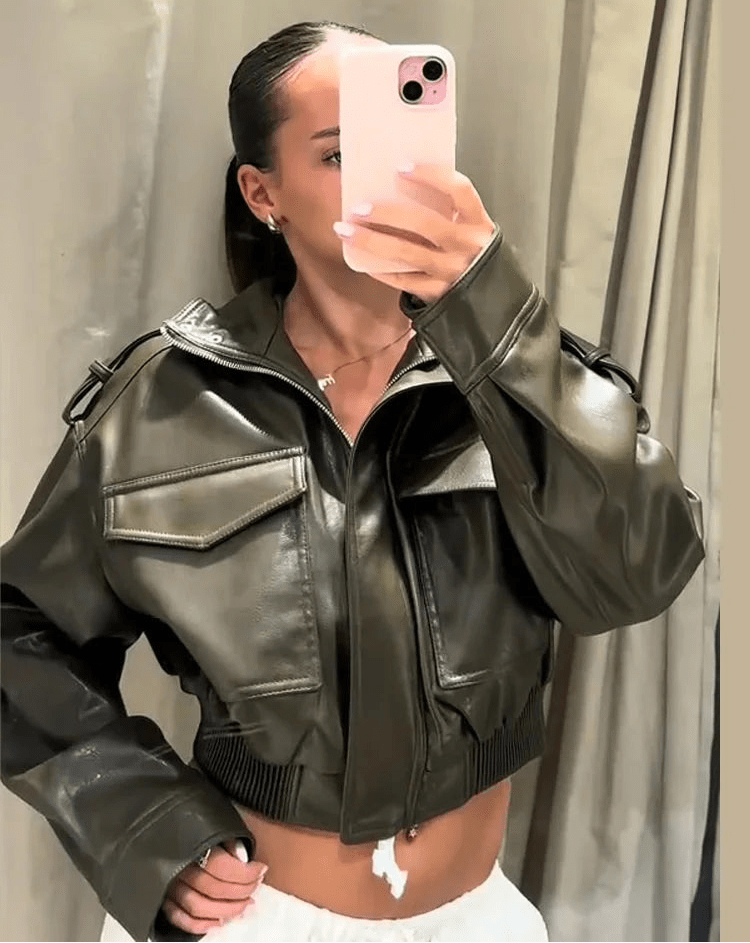 Bomber in ecopelle Brianna