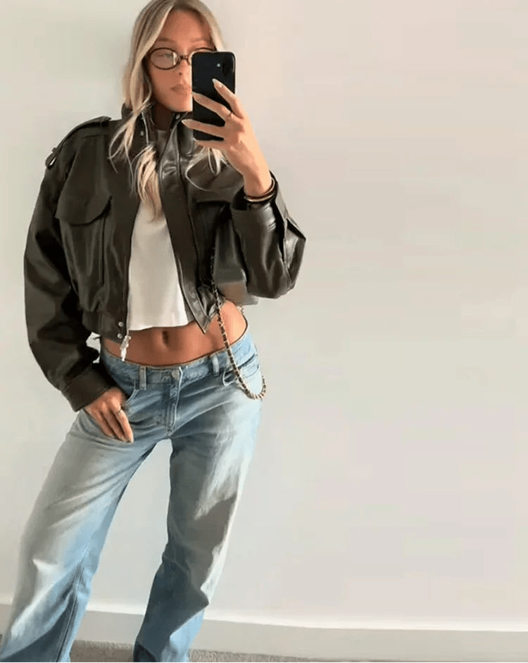 Bomber in ecopelle Brianna