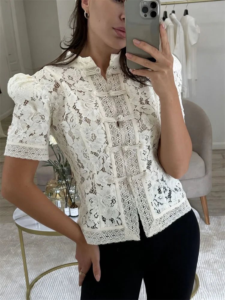 Cardigan patchwork in pizzo Brielle