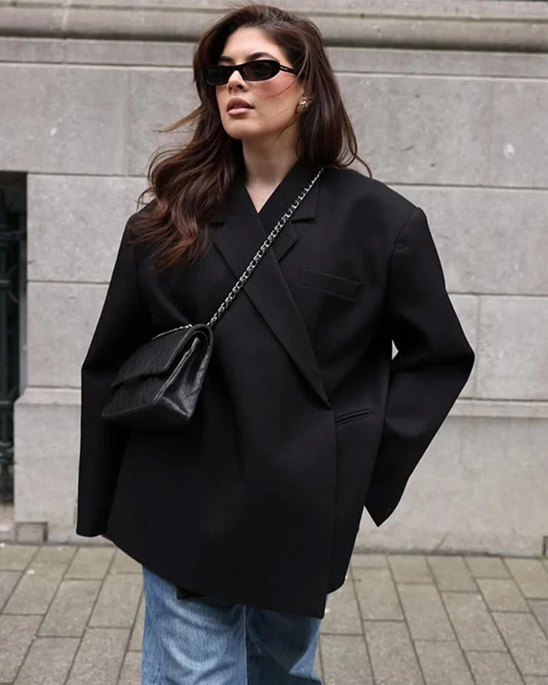 Blazer Brittany con revers e un bottone