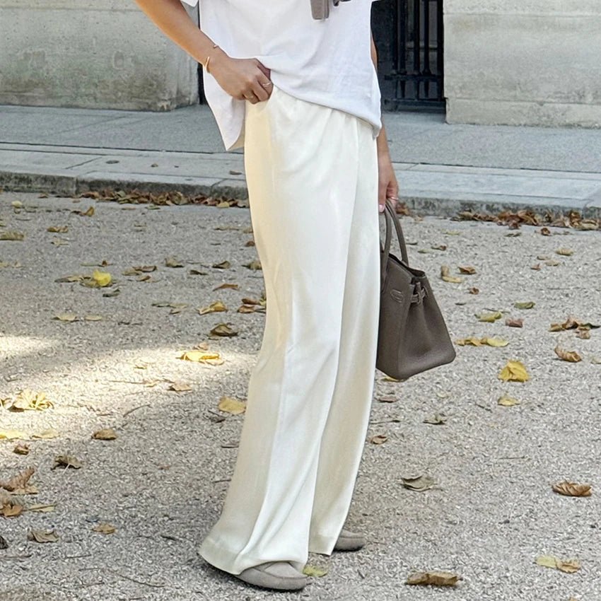 Cameron Satin Flare Leg Pants