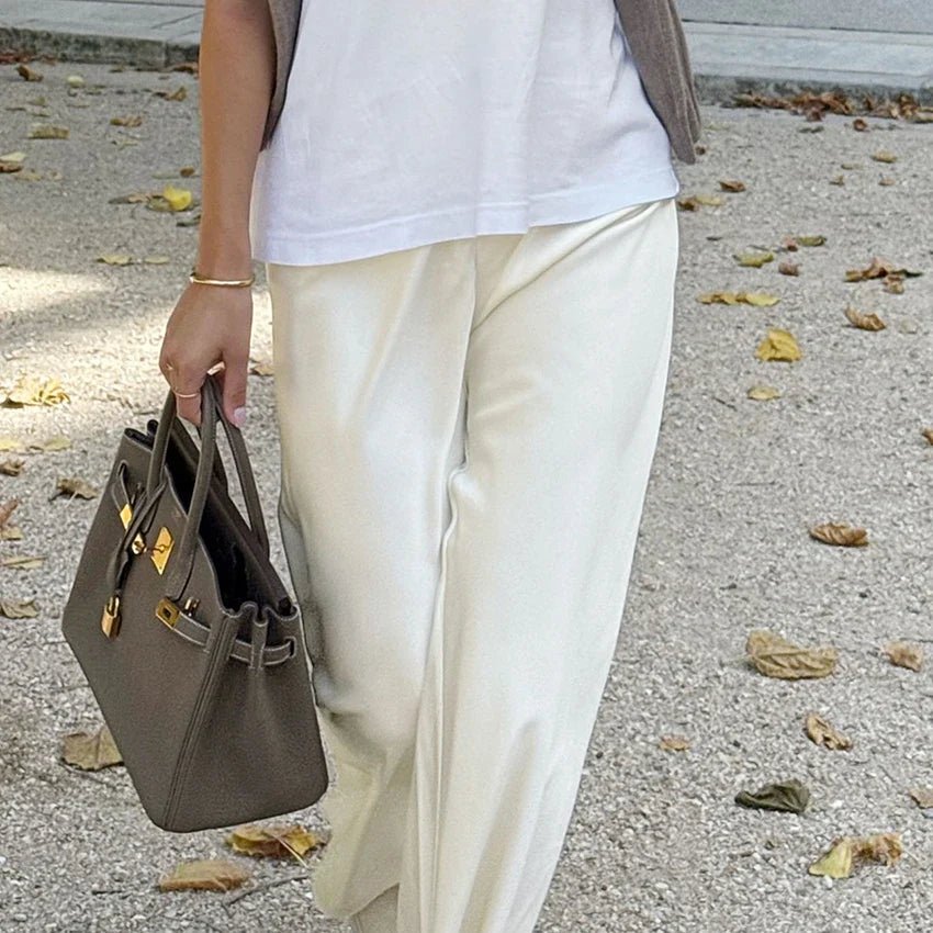 Cameron Satin Flare Leg Pants