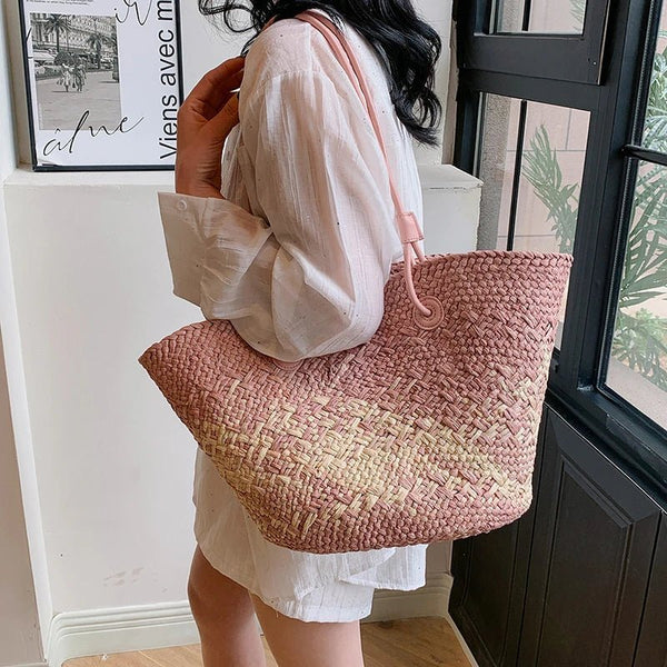 Borsa tote in paglia francese Camille