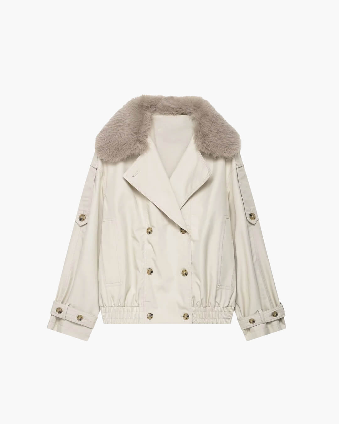 Trench coat Camille con pelliccia sintetica