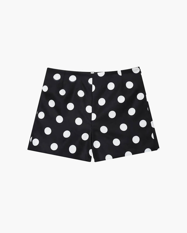 Minishort a pois a vita alta Caroline