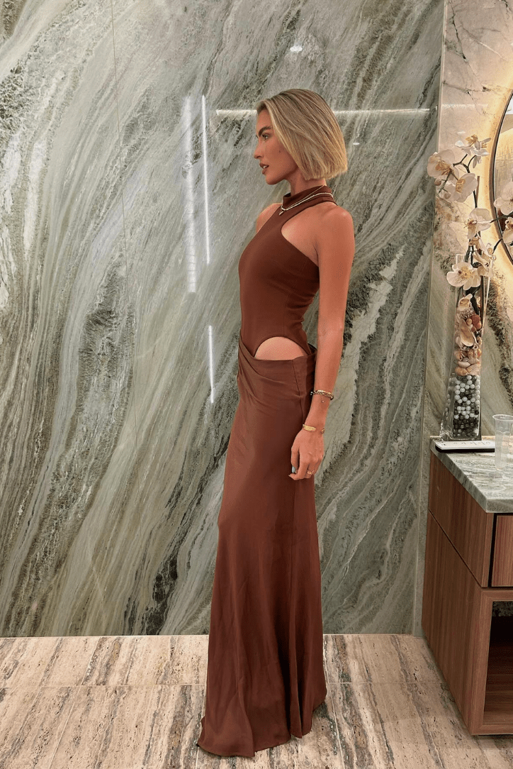 Maxiabito smanicato Cassia con cut-out