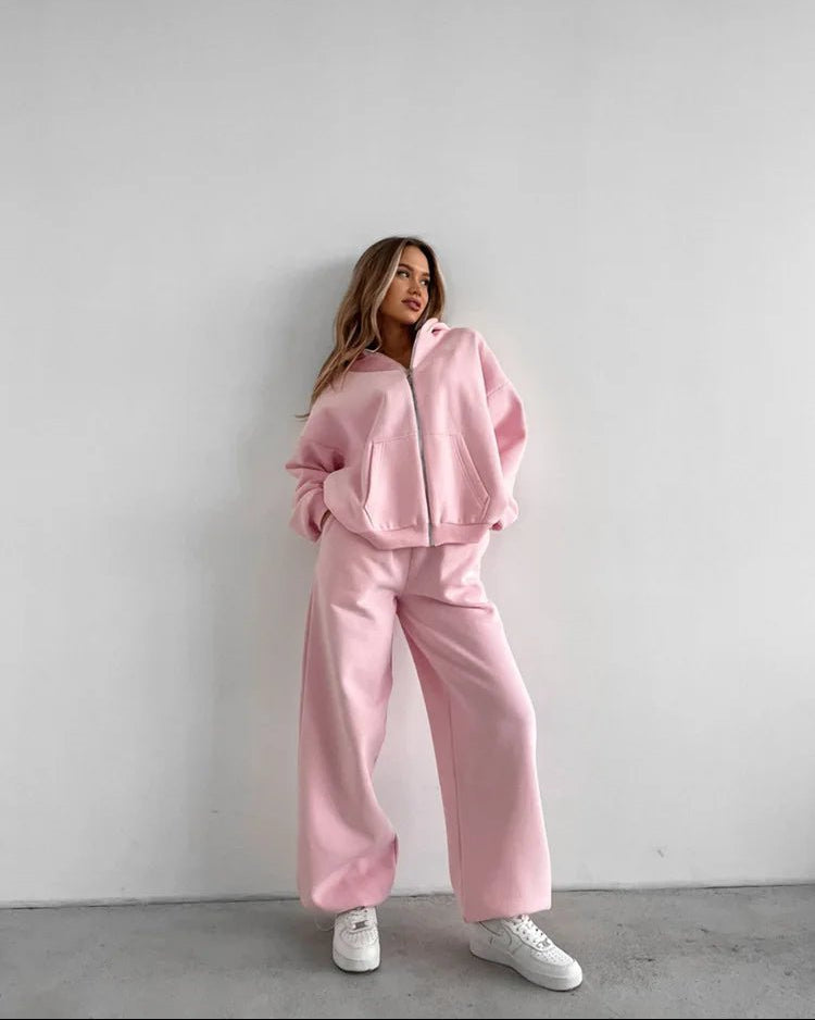 Set sportivo di 2 pezzi con felpa oversize con cappuccio Cecilia