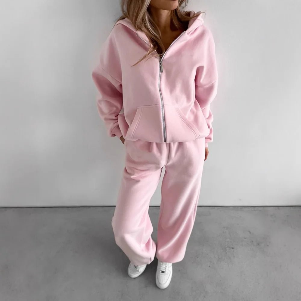 Set sportivo di 2 pezzi con felpa oversize con cappuccio Cecilia