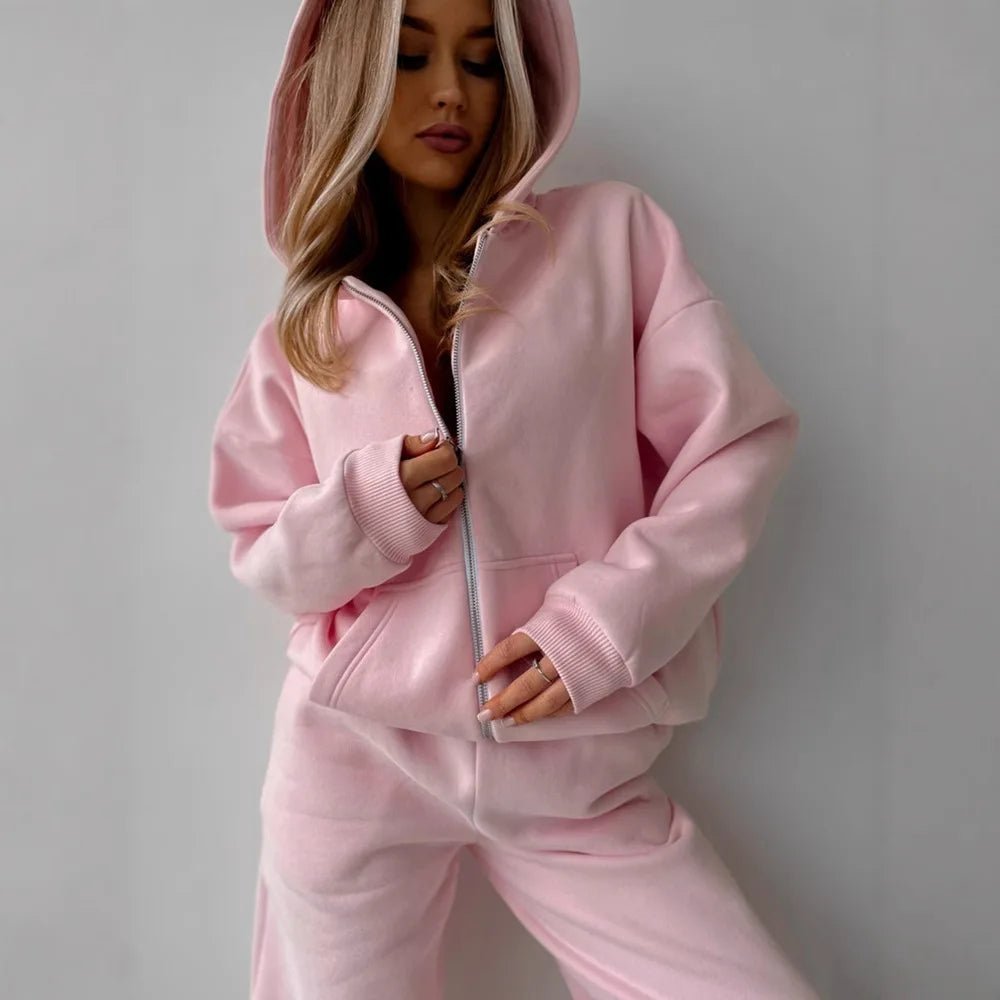 Set sportivo di 2 pezzi con felpa oversize con cappuccio Cecilia
