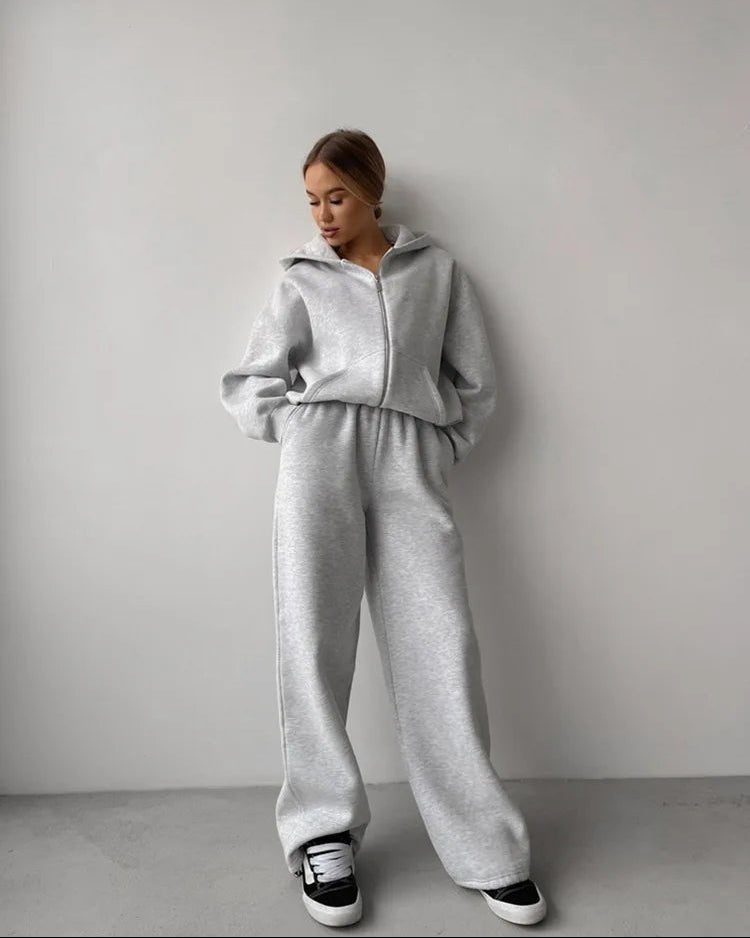 Set sportivo di 2 pezzi con felpa oversize con cappuccio Cecilia