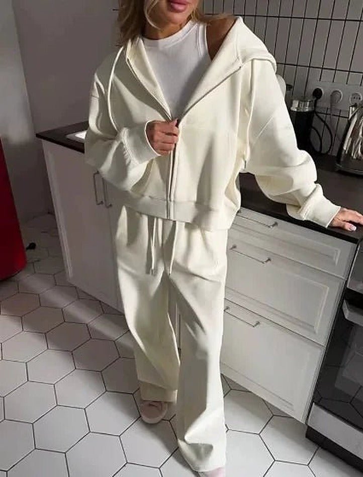 Set sportivo di 2 pezzi con felpa oversize con cappuccio Cecilia