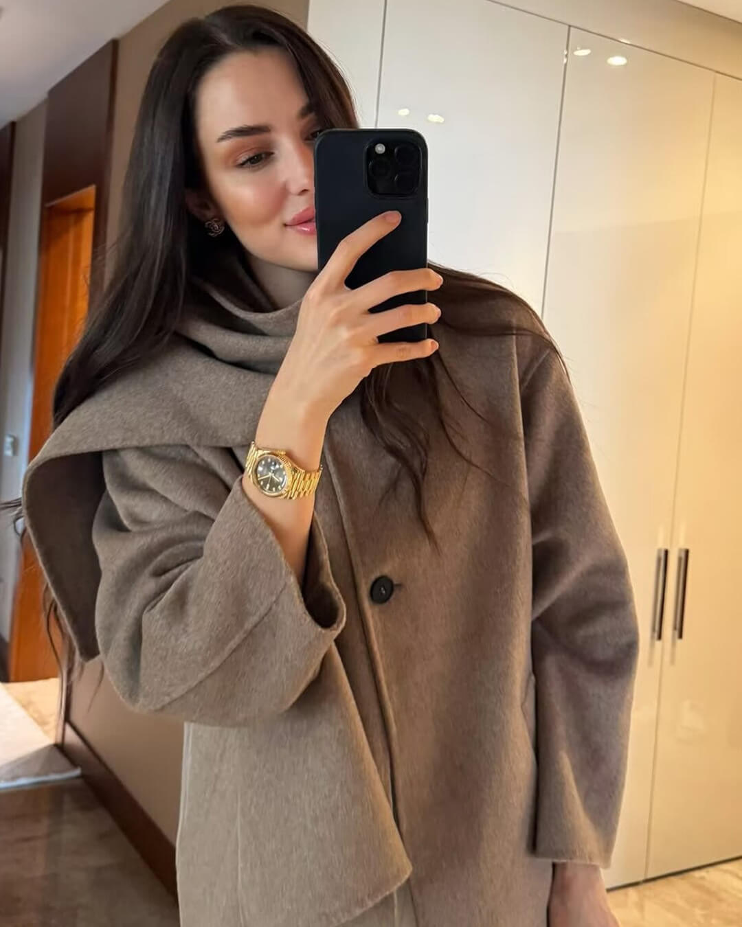 Cappotto con sciarpa Cecille