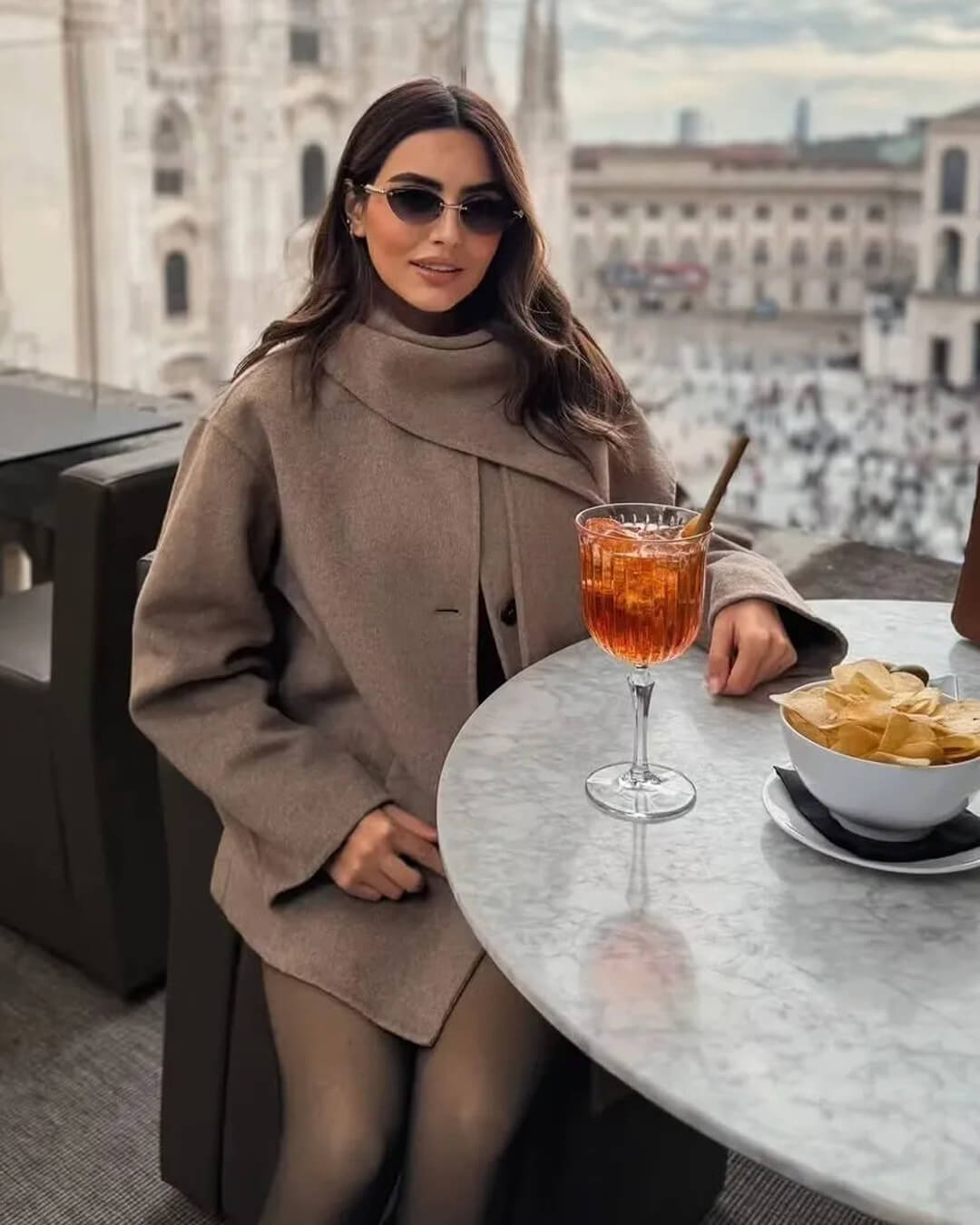 Cappotto con sciarpa Cecille