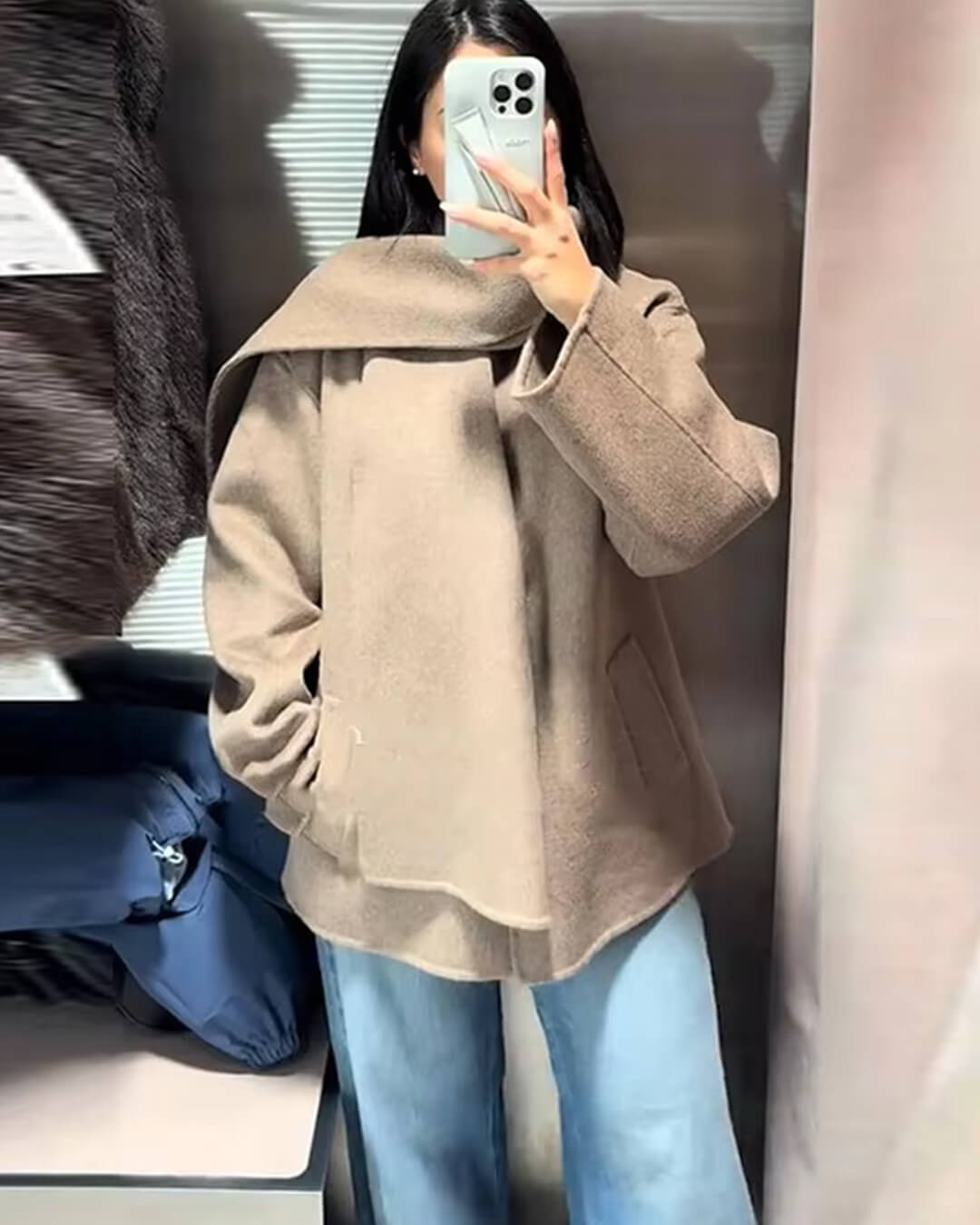 Cappotto con sciarpa Cecille