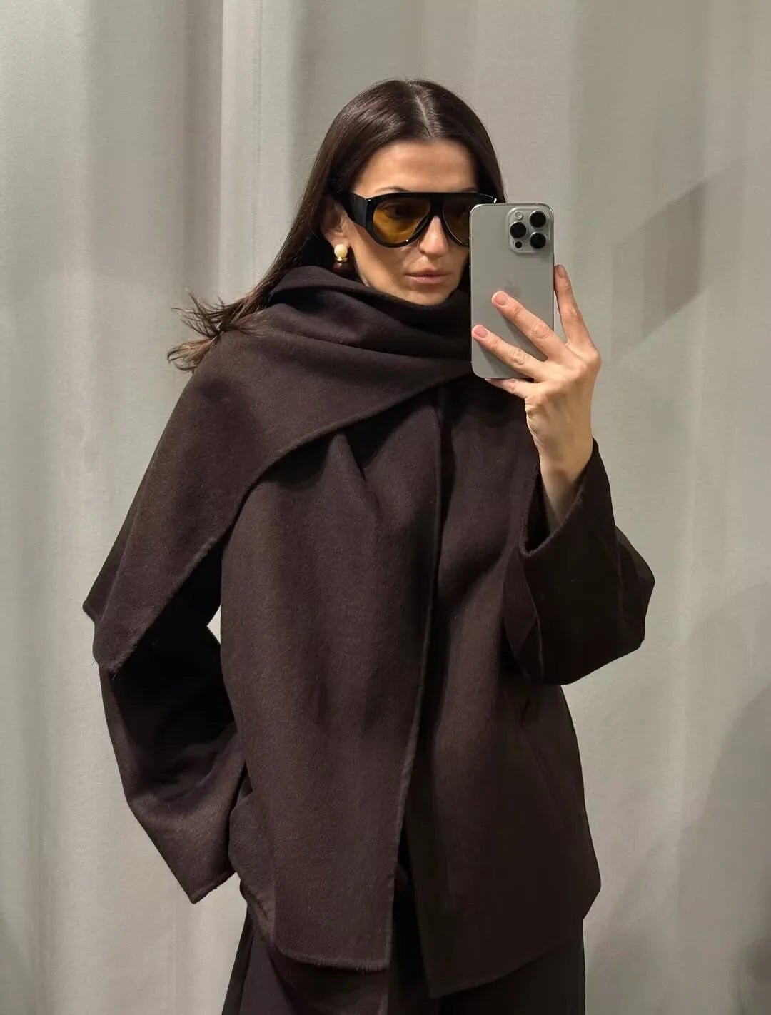 Cappotto con sciarpa Cecille