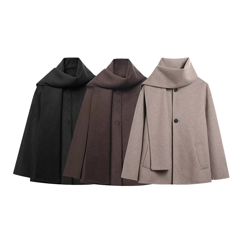 Cappotto con sciarpa Cecille