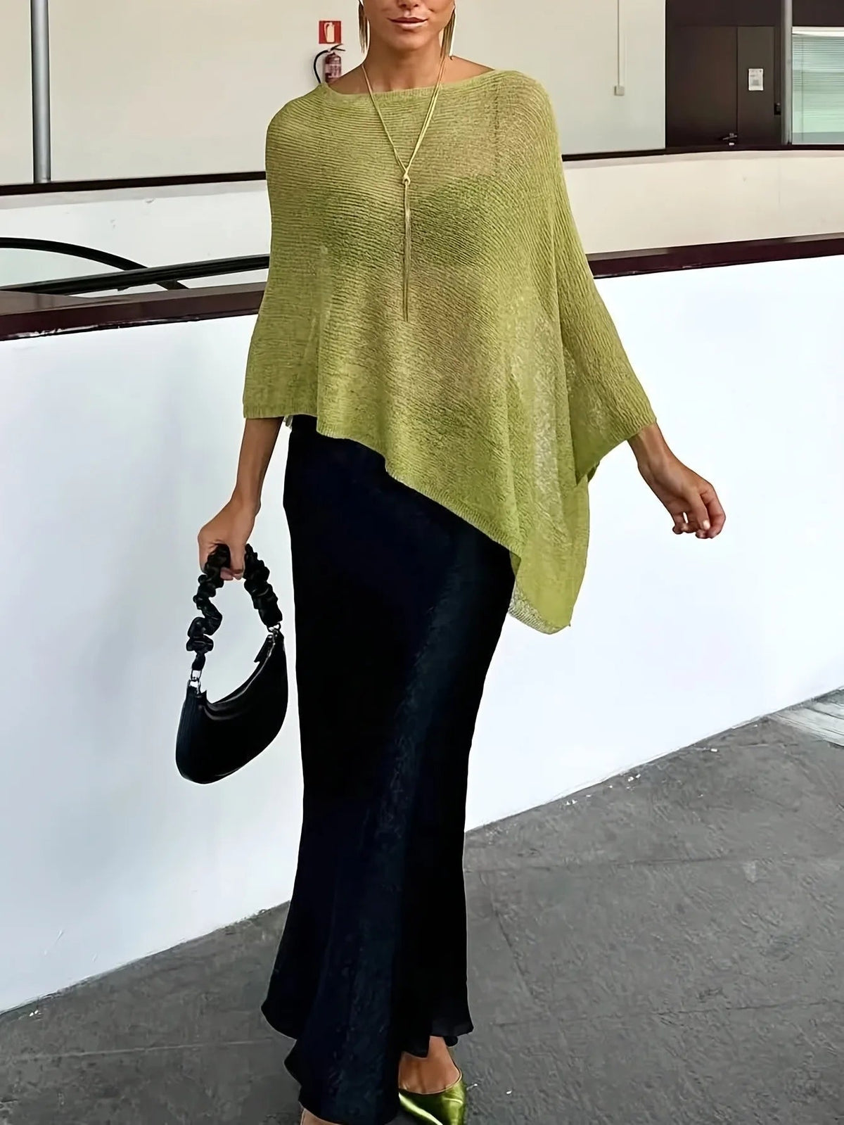 Celeste Batwing Knitted Shawl Top