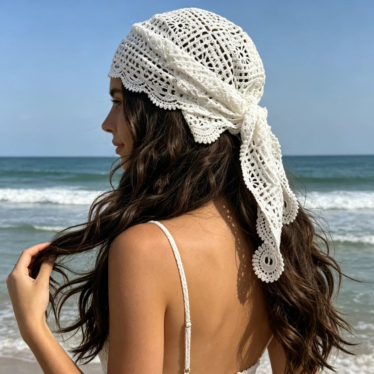 Foulard triangolare boho Celeste