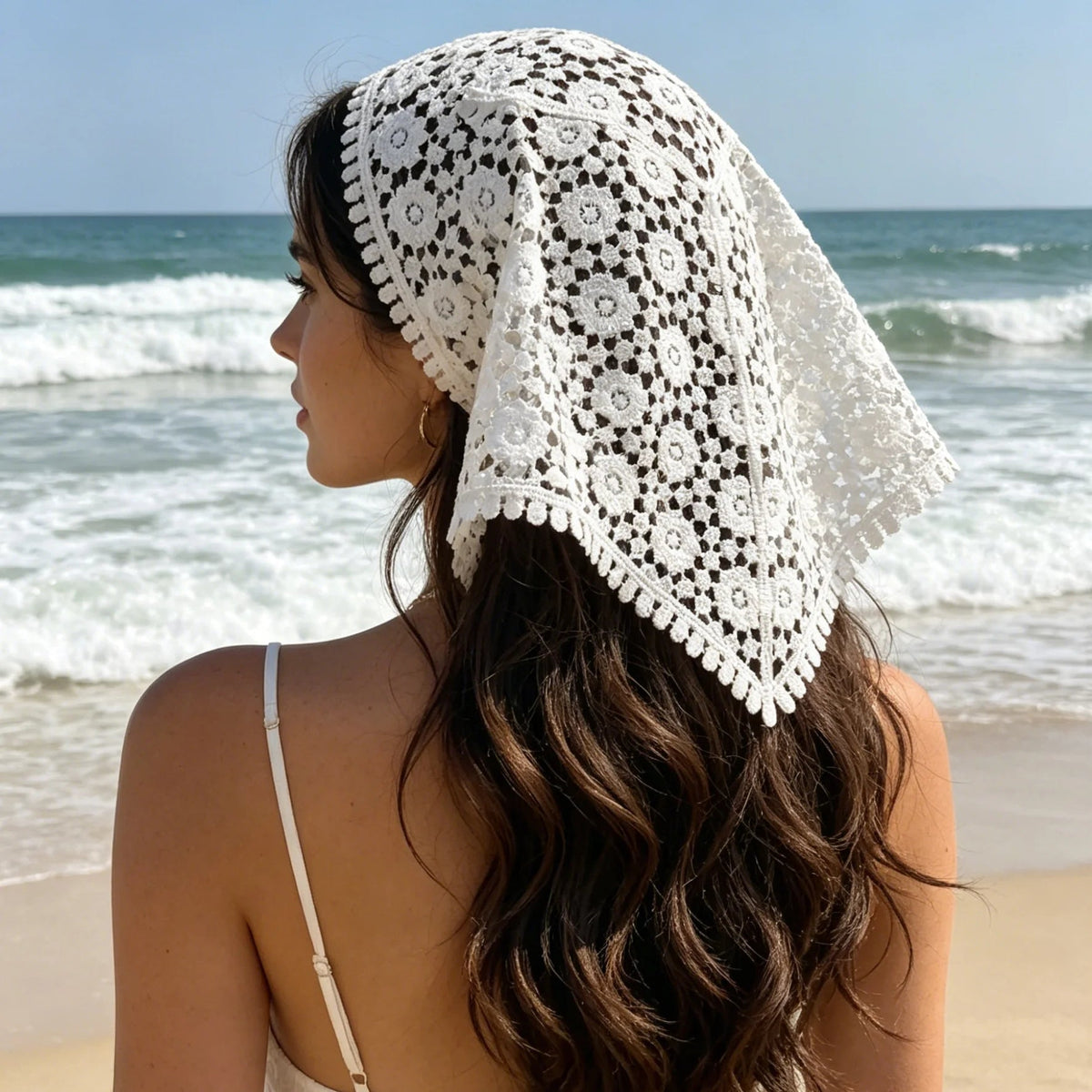 Foulard triangolare boho Celeste