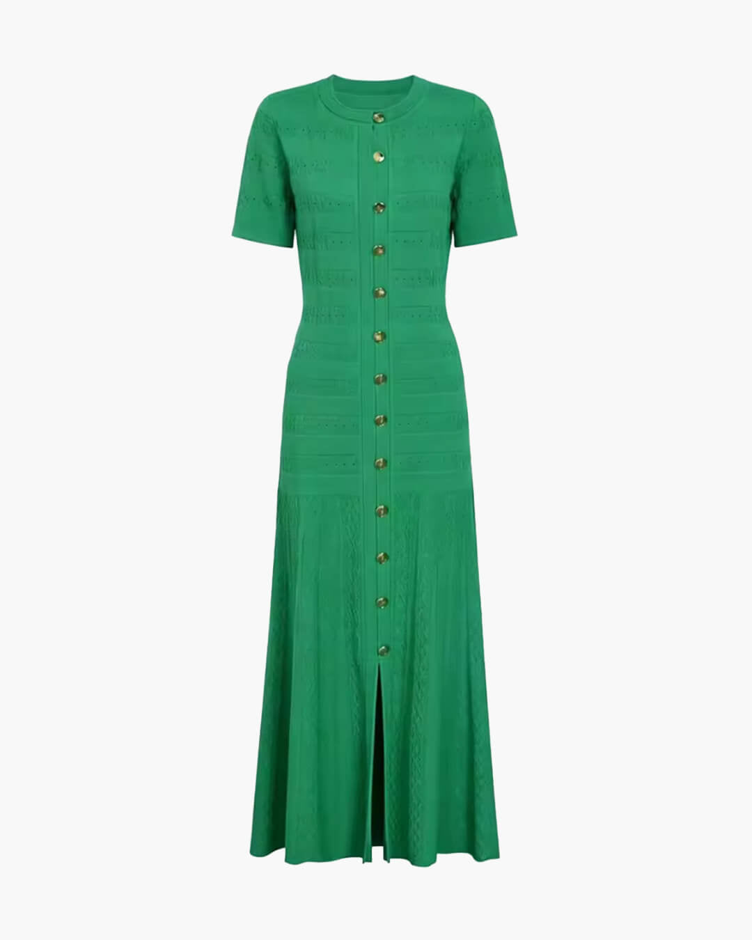 Abito midi Celeste in maglia a coste