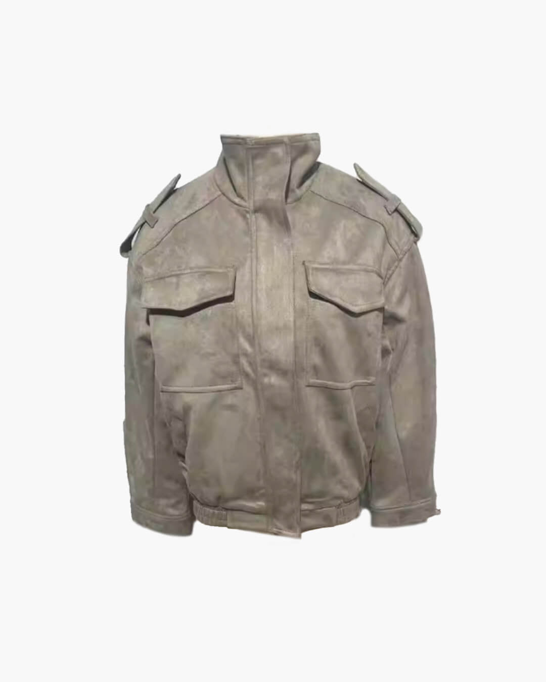 Giacca in camoscio a collo alto Charice