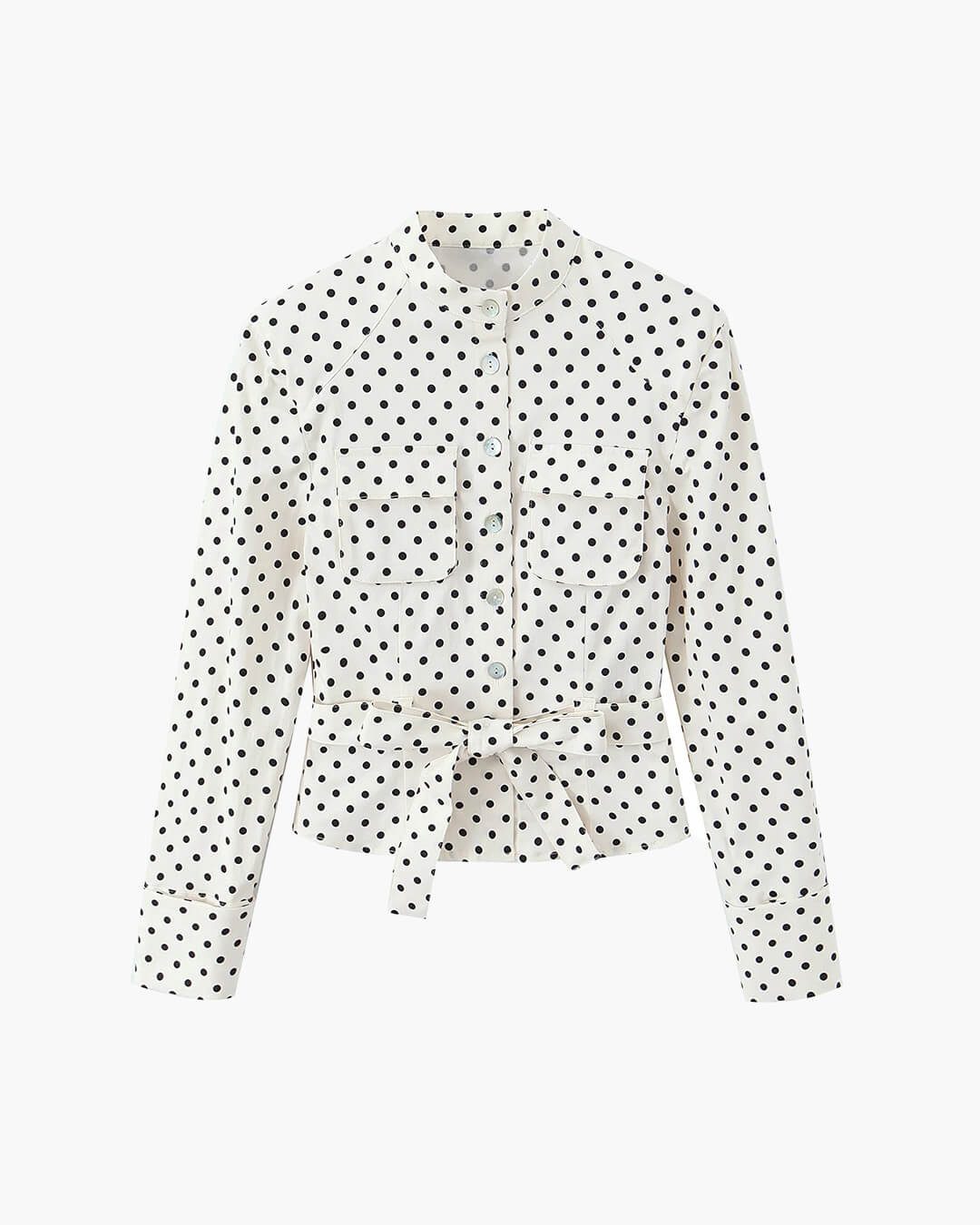 Completo Cherry con giacca a pois e pantaloni capri