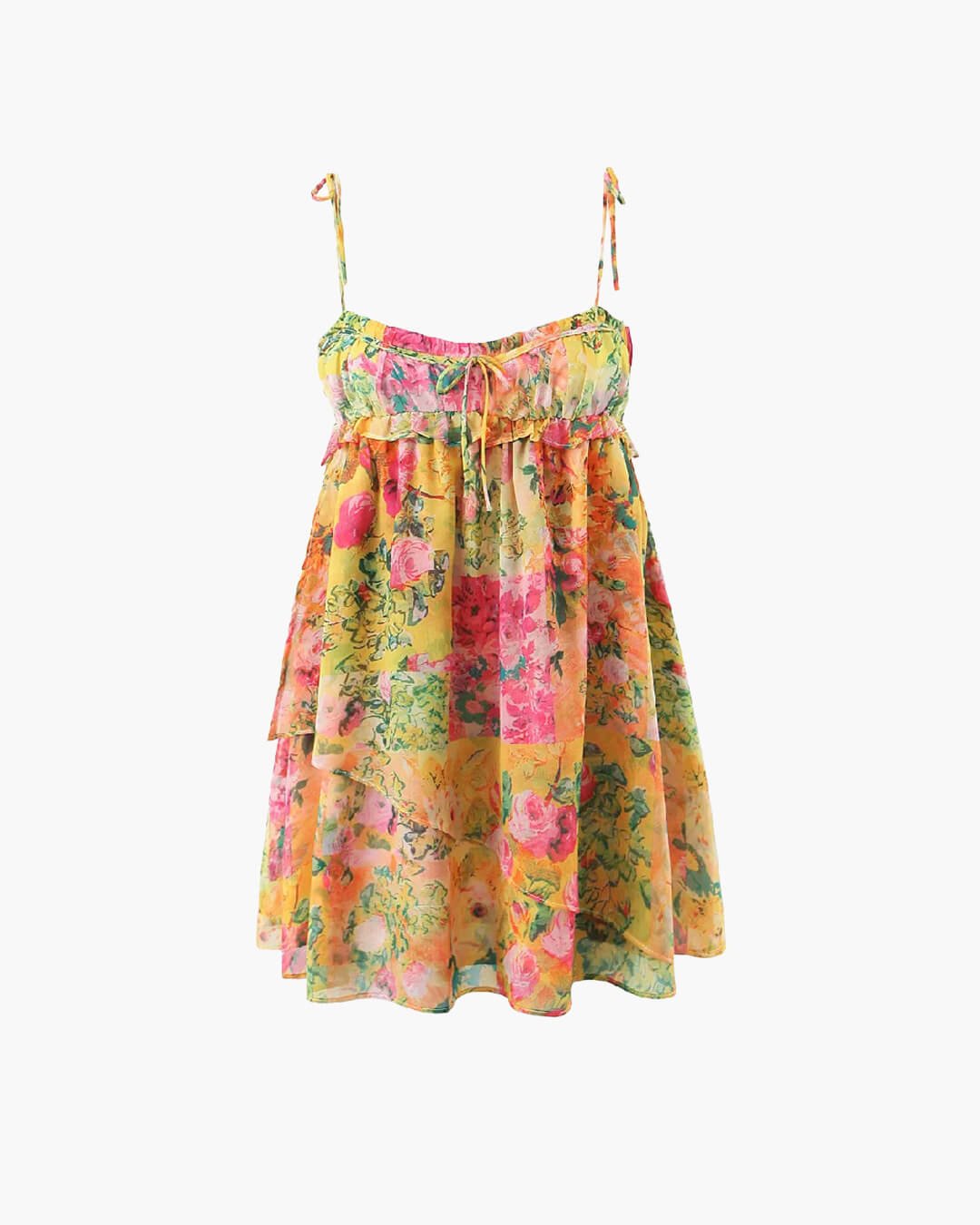 Miniabito floreale multicolore Clara