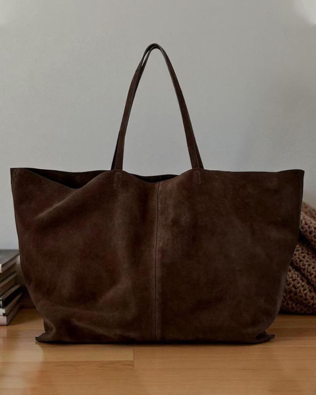 Grande borsa tote in camoscio Cynthia