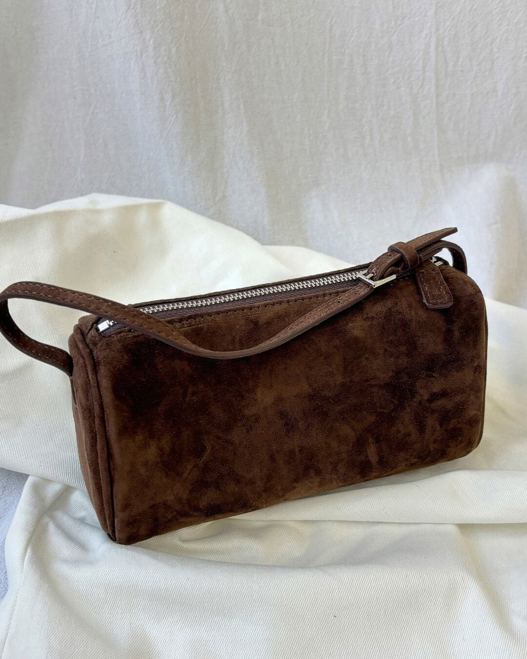 Mini borsa a spalla in pelle scamosciata Danika
