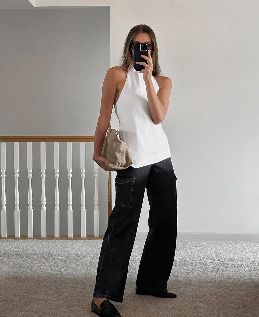 Top all'americana Daphne con schiena scoperta