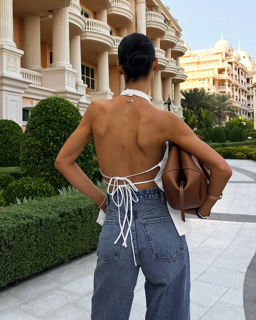 Top all'americana Daphne con schiena scoperta
