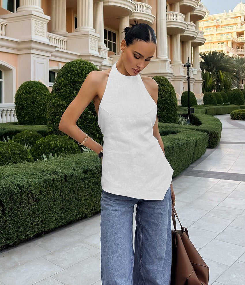 Top all'americana Daphne con schiena scoperta