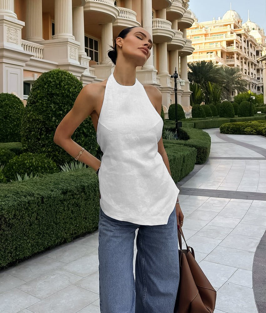 Top all'americana Daphne con schiena scoperta