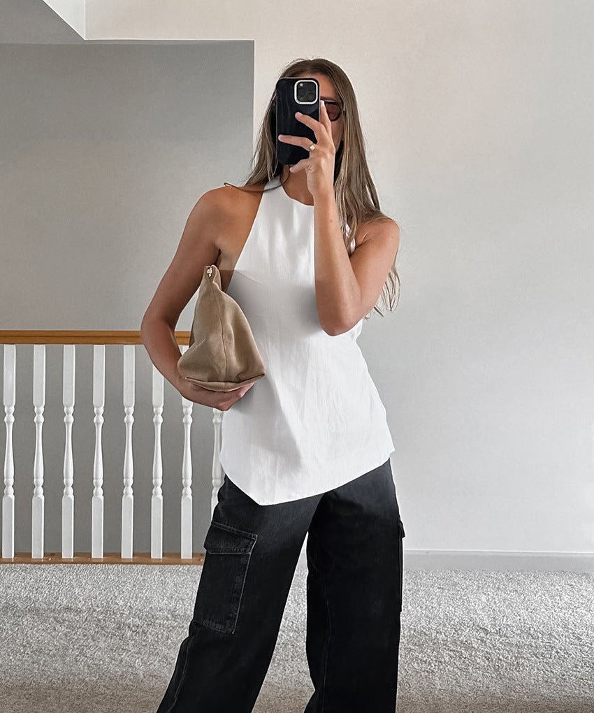 Top all'americana Daphne con schiena scoperta