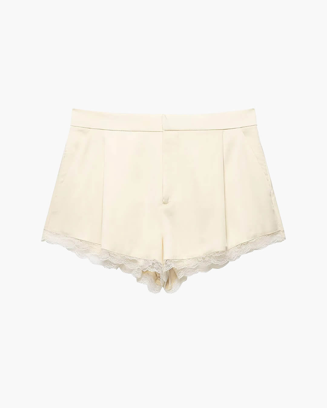 Mini shorts in raso a vita alta Davina