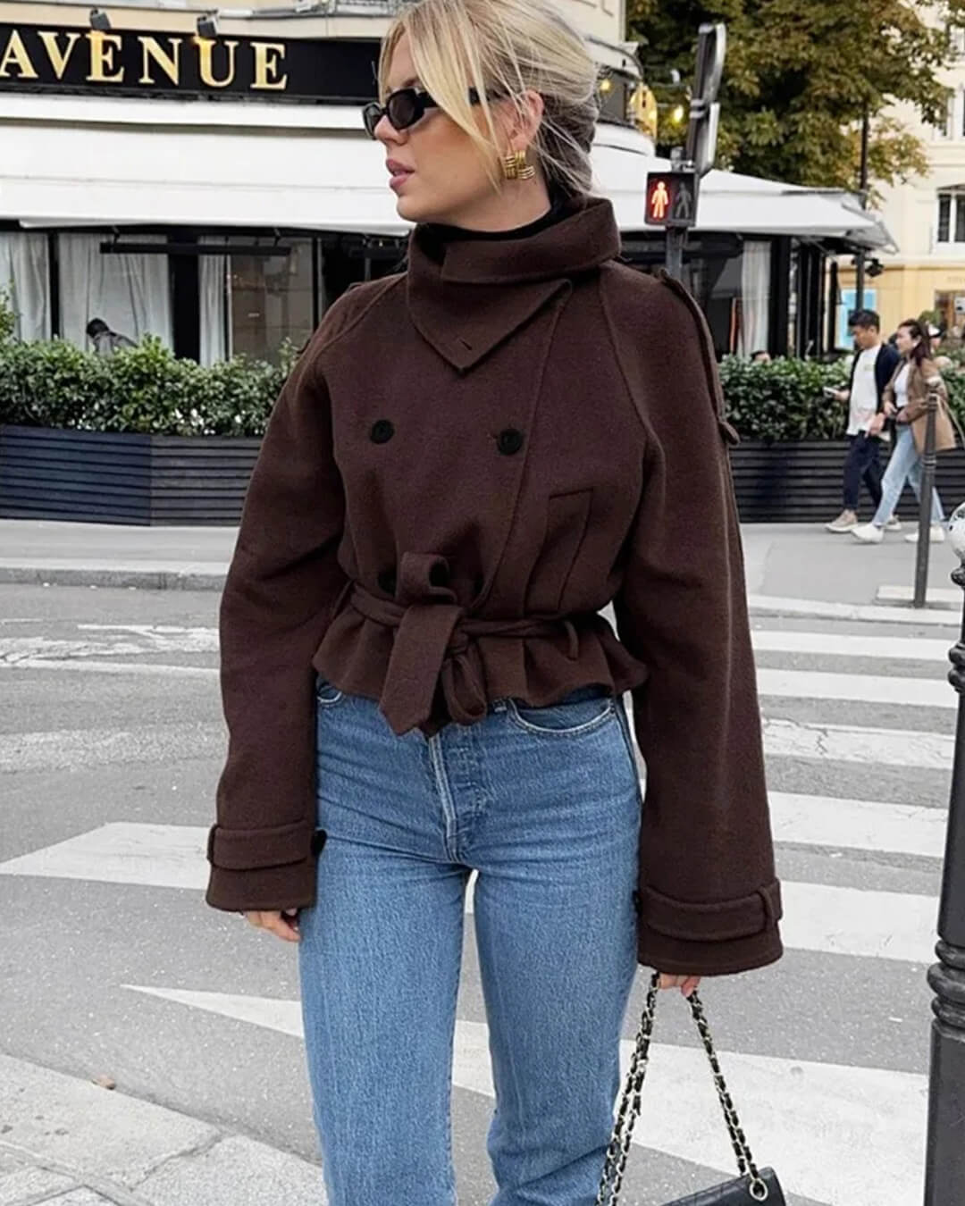 Trench corto con colletto rialzato Debbie