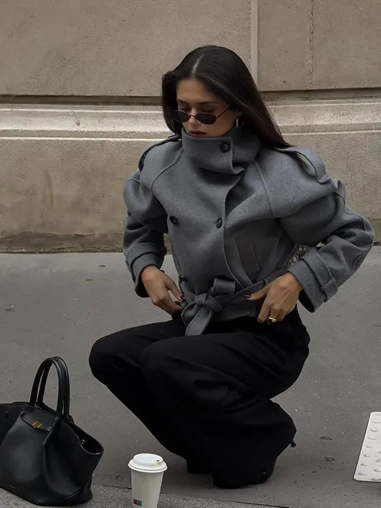 Trench corto con colletto rialzato Debbie