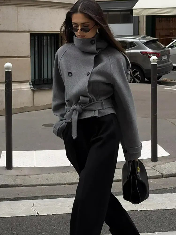 Trench corto con colletto rialzato Debbie