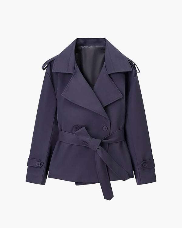 Cappotto trench corto con lacci Dorothy