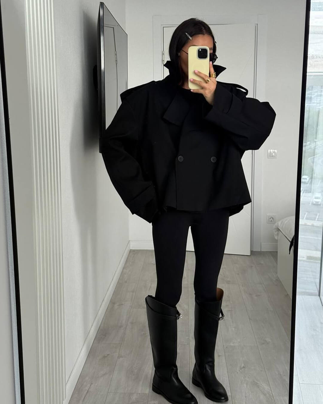 Cappotto trench corto con lacci Dorothy