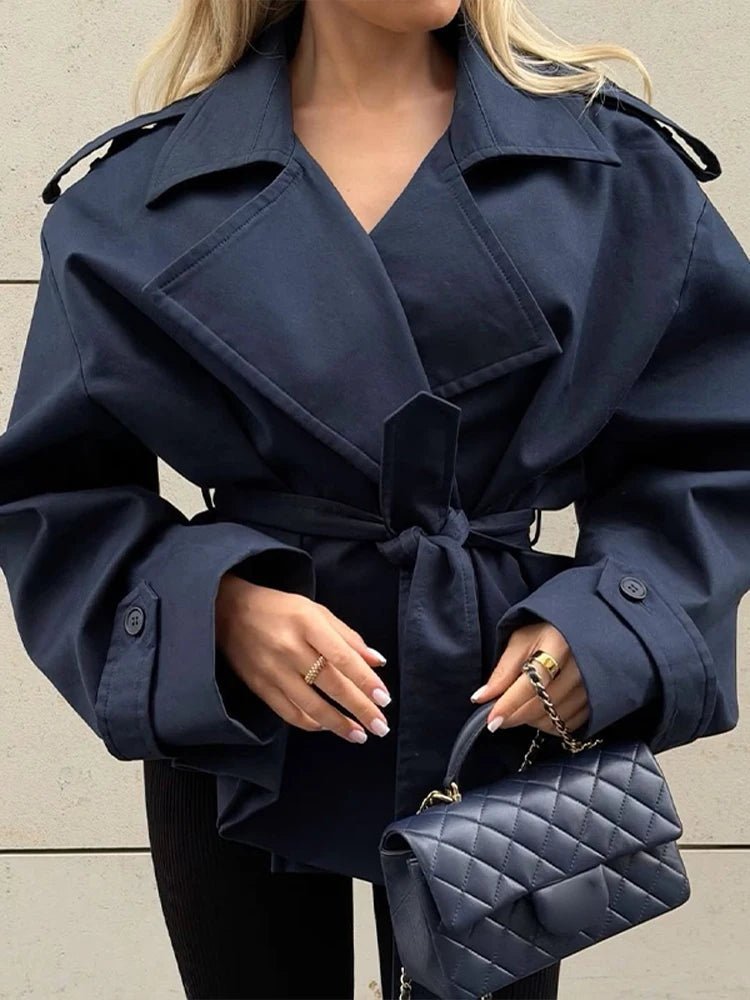 Cappotto trench corto con lacci Dorothy